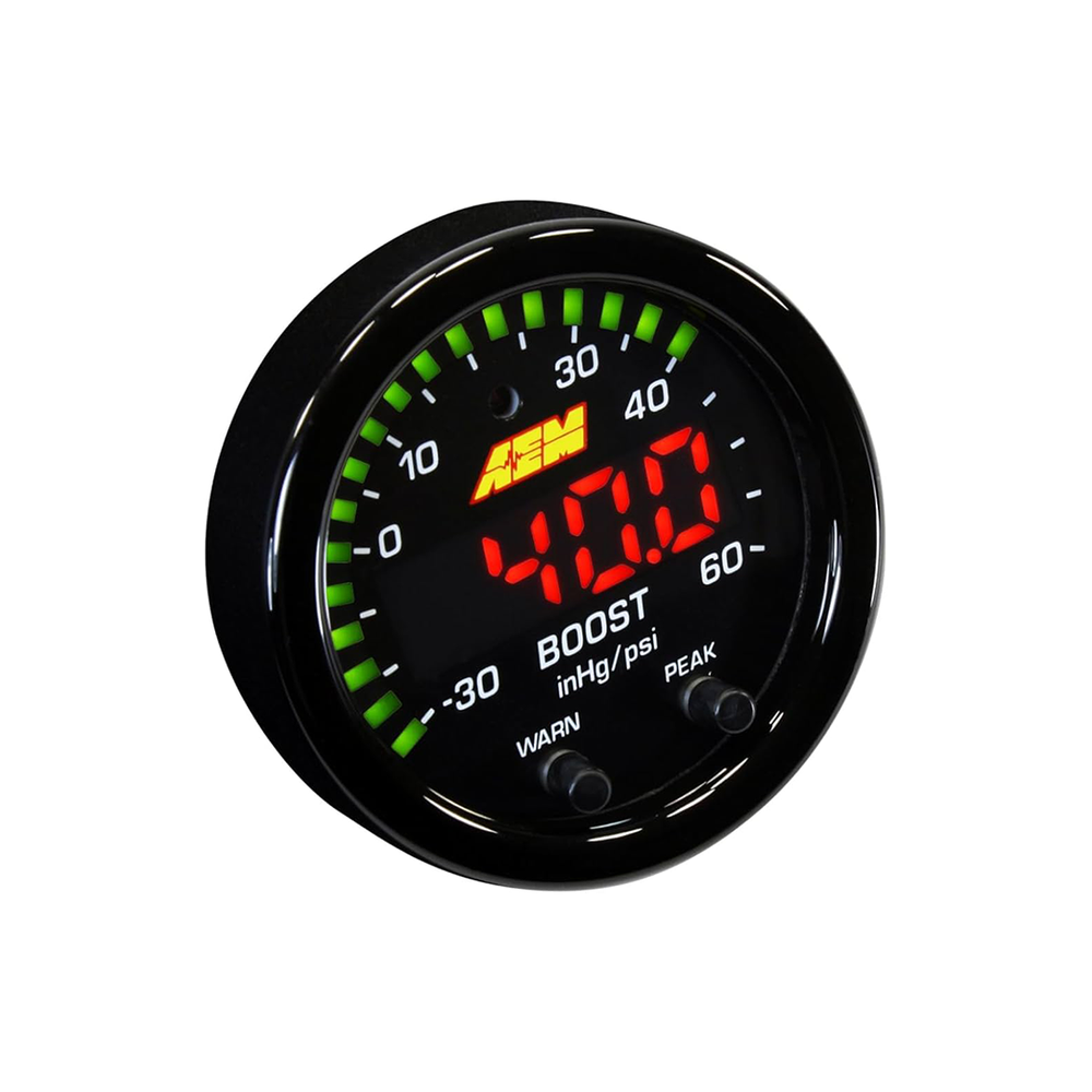 AEM X-Series Boost Pressure -30inHg 60psi Gauge Kit