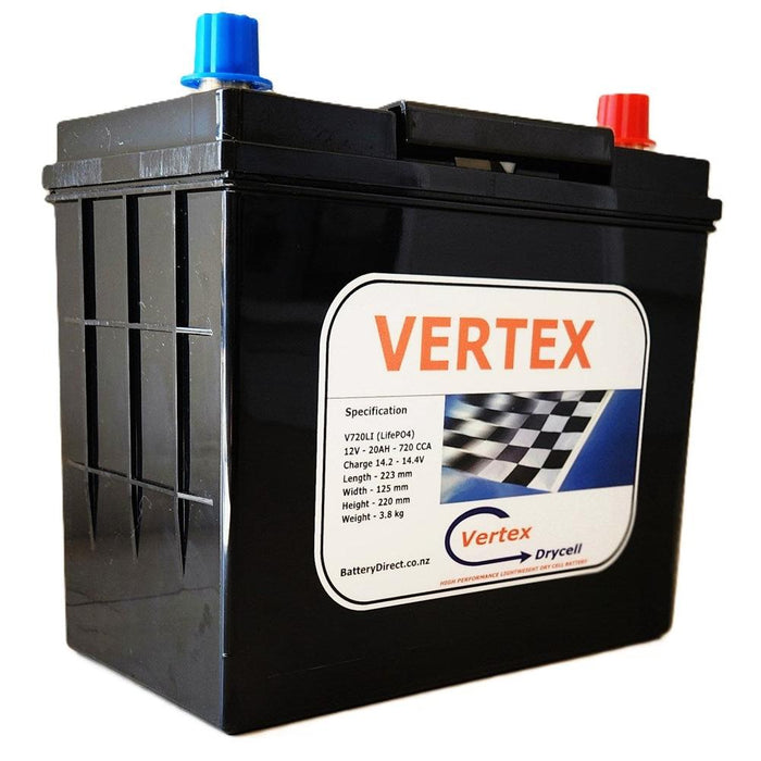 Vertex Performance Lithium Light Weight Battery - 12v 20AH 720CCA