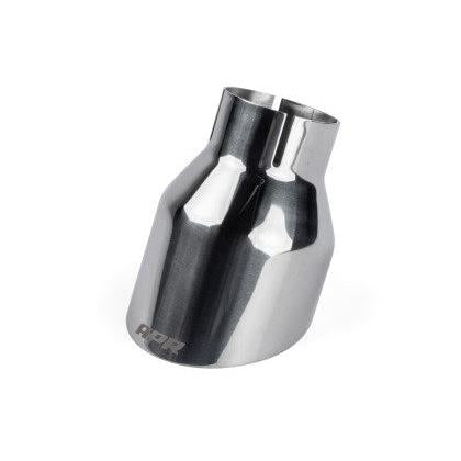 APR Single-Walled 4in Slash-Cut Tips - Polished Silver - Set of 2