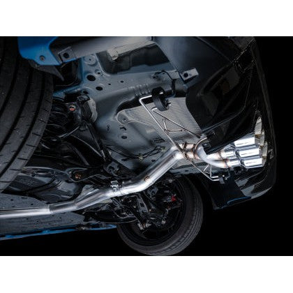 AWE Track Edition Exhaust for FL5 Civic Type R - Triple Chrome Silver Tips