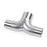 APR Cast T304 Stainless Steel T-Splitter - 76mm to Dual 63.5mm (3in to Dual 2.5in)