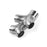 APR Cast T304 Stainless Steel Double Y-Splitter - 76mm to Quad 63.5mm (3in to Quad 2.5in)