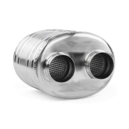 APR Premium Sound Absorption Muffler - Dual 63.5mm (2.5in) - Oval Body 220mm x 169mm x 211mm