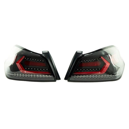 OLM Evolution Tail Lights (Clear Lens Black Base Red Bar) - 15 WRX STI