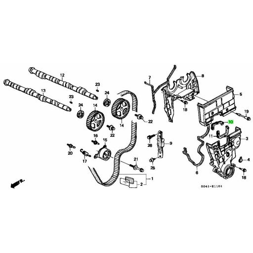 Honda Genuine Timing Cover Seals A (Top) and B (Bottom)