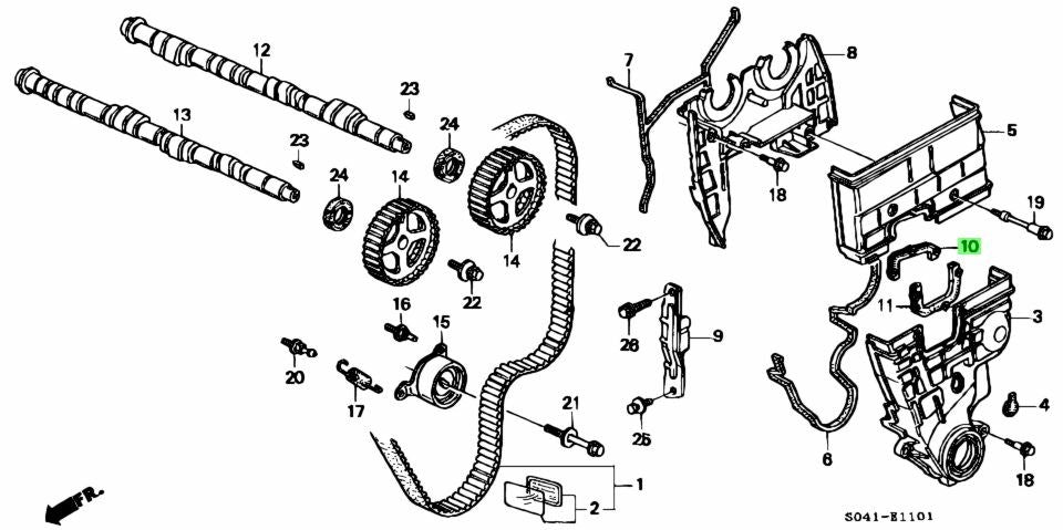Honda Genuine Timing Cover Seals A (Top) and B (Bottom)