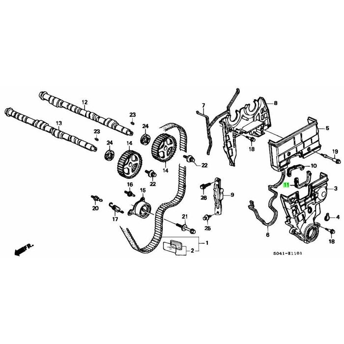 Honda Genuine Timing Cover Seals A (Top) and B (Bottom)