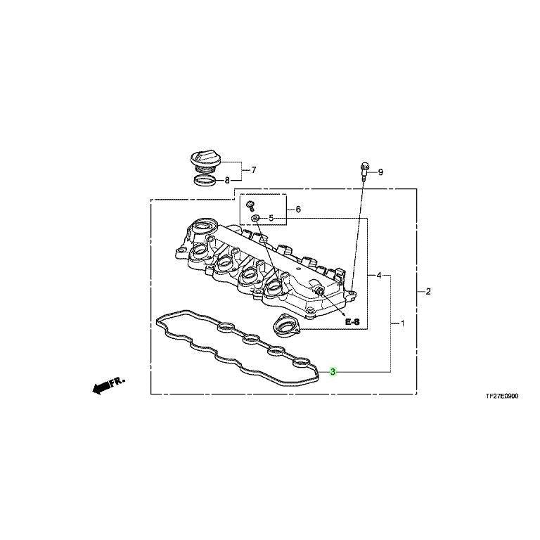 Honda Genuine Rocker Cover Gasket - Honda Fit Hybrid