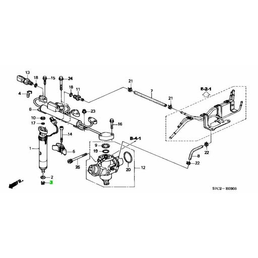 Honda Genuine Injector Gaskets/Clips K Series - K20B