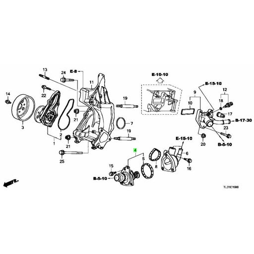 Honda Genuine Thermostat Accord Euro L K24Z3