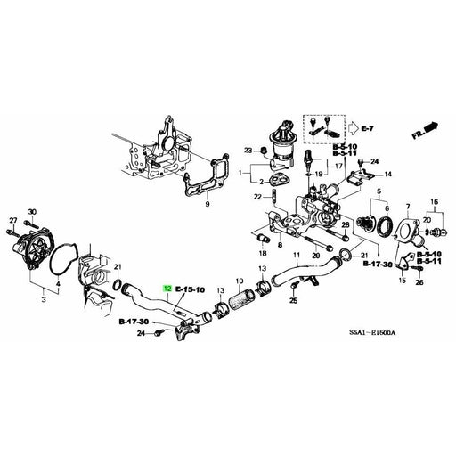 Honda Genuine D17A Water Pipe 'A'