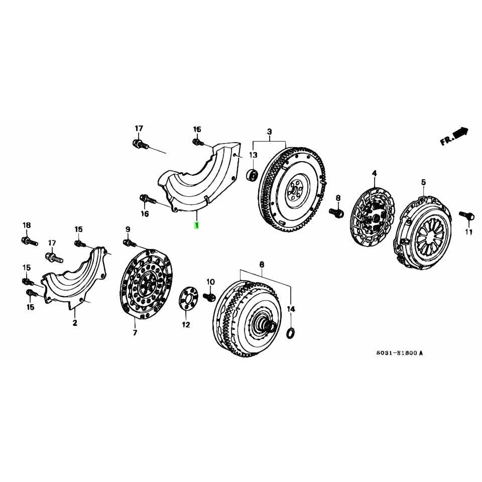 Honda Genuine Flywheel Cover - Honda B16A/B18