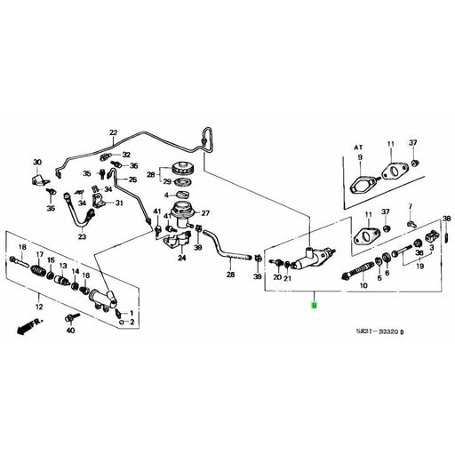 Honda Genuine Clutch Master Cylinder - various Cibvic, CRX and Integra's