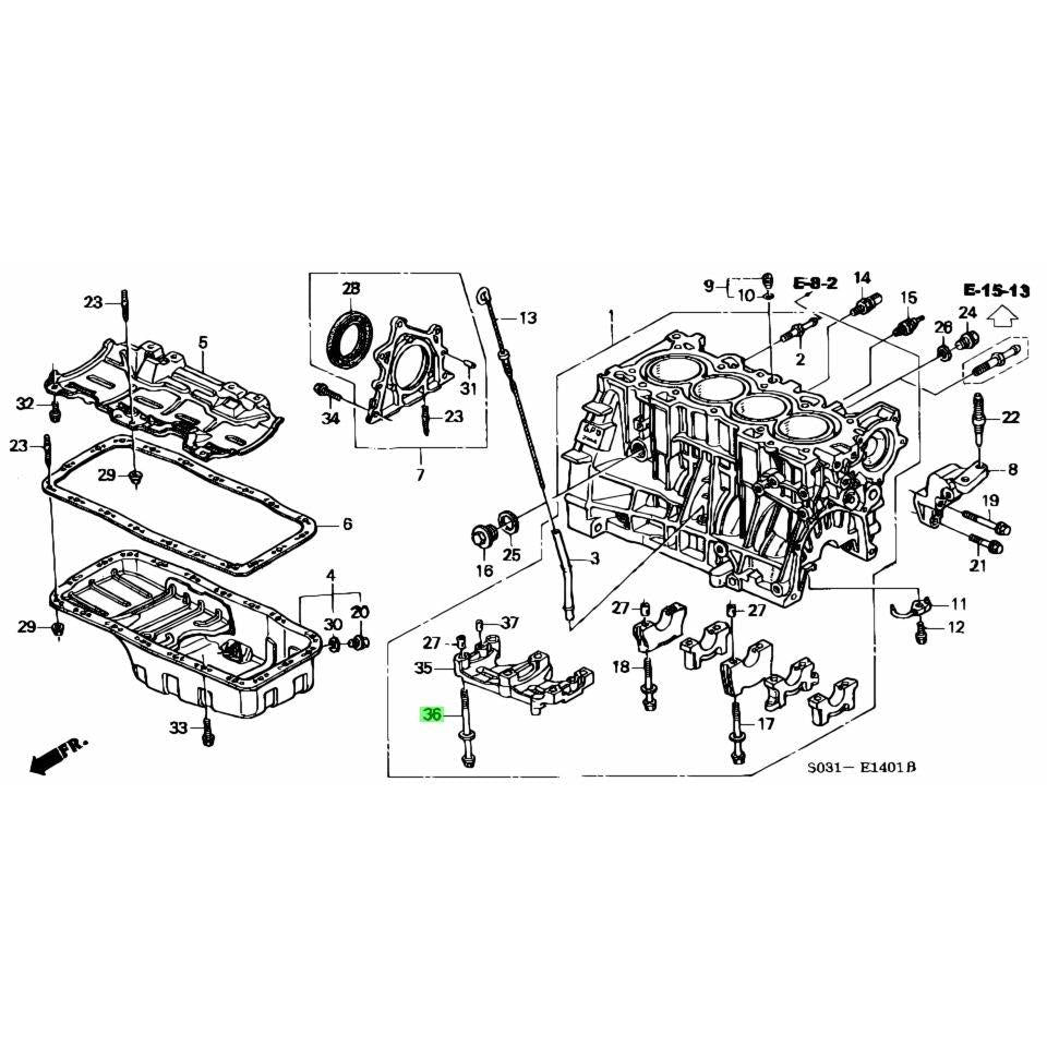 Honda genuine Main Bolt - F20