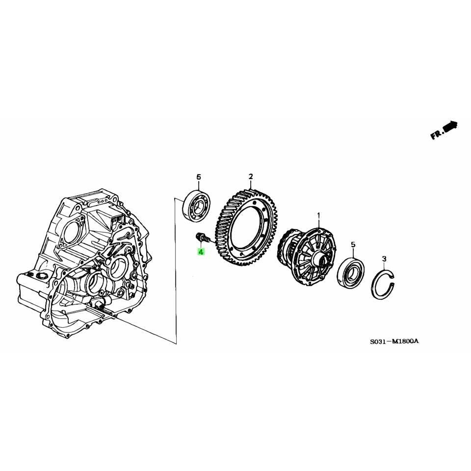 Honda Genuine Differential Bolt -10mm