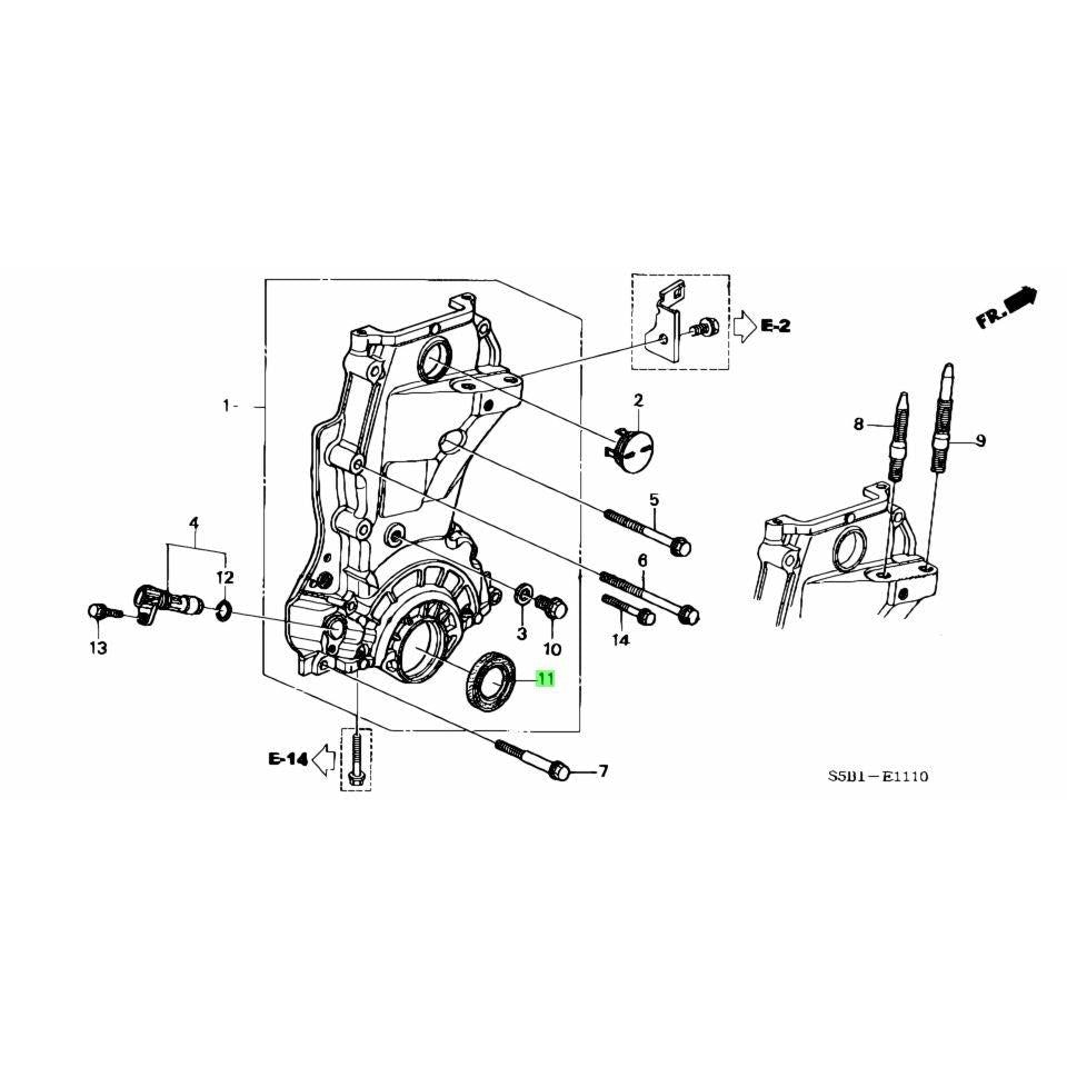 Honda Genuine - Front Crank Seal Honda Fit GD1