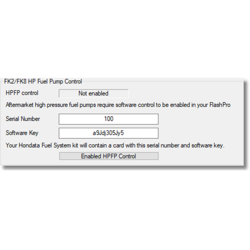 Hondata direct injection fuel pump software unlock