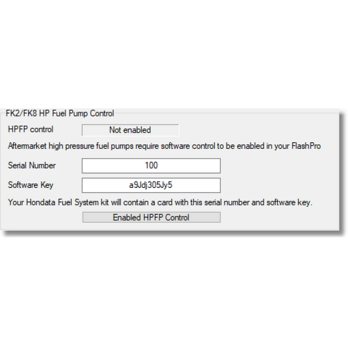 Hondata direct injection fuel pump software unlock