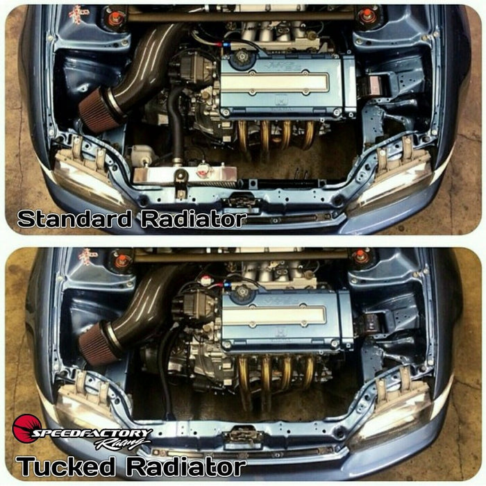 Civic Racing Radiator SpeedFactory Racing Aluminum Tucked Radiator - Civic/Integra — Speed ...