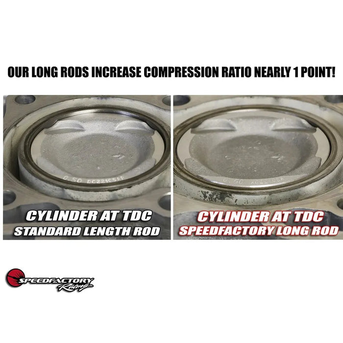 SpeedFactory Racing USDM D15B Vitara Spec No-Notch Forged Steel H-Beam Long Connecting Rods - set of 4 rods