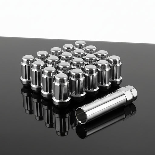 Z Racing Neo Chrome Open End Lug Nuts - 48mm, 12x1.25mm Z Racing Neo Chrome Open End Lug Nuts - 48mm, 12x1.25mm