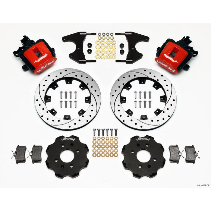 Wilwood Combination Parking Brake Rear Kit 2.46 Hub Drilled Red