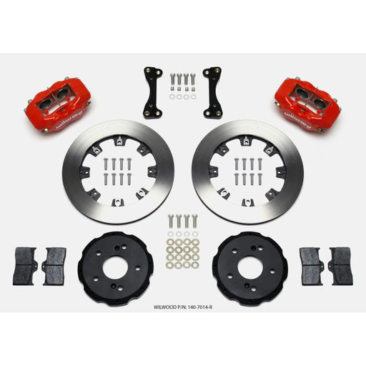 Wilwood Forged Dynalite Front Hat 12.19In Kit Red