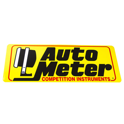AutoMeter Decal, Large (16" L), Yellow, 'Competition Instruments'