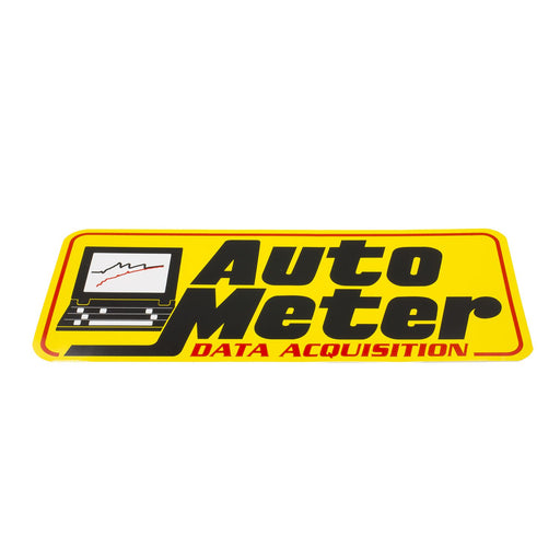 AutoMeter Decal, Large (16" L), Yellow, 'Data Acquisition'