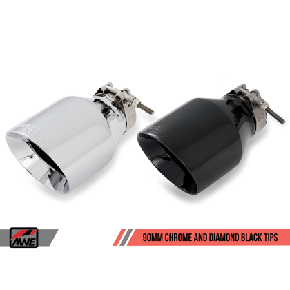 AWE Tuning Audi B9 S5 Sportback Track Edition Exhaust - Non-Resonated (Black 90mm Tips)