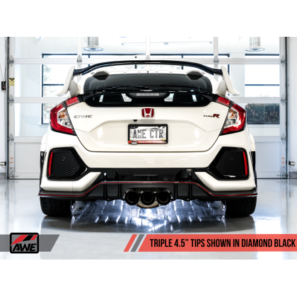 AWE Tuning 2017+ Honda Civic Type R Track Edition Exhaust w/Front Pipe & Triple Diamond Black Tips