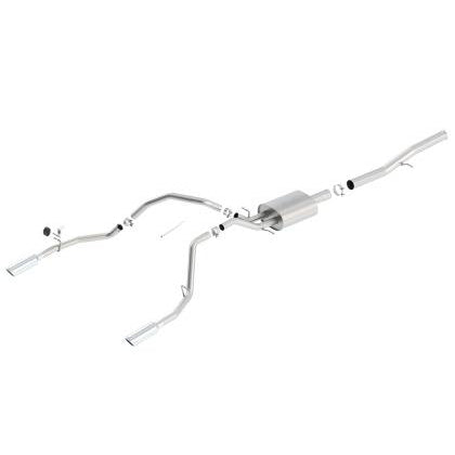 Borla 14 Silv/Sierra 1500 EC Std/CC Short 143.5in WB S-Type Single Split Rear Exit Cat-Back Exhaust