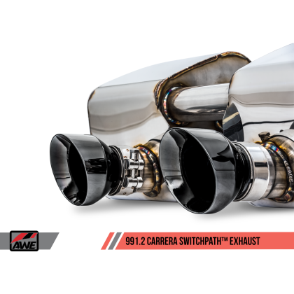 AWE Tuning Porsche 911 (991.2) Carrera / S SwitchPath Exhaust for PSE Cars - Diamond Black Tips