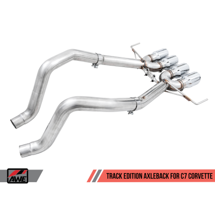AWE Tuning 14-19 Chevy Corvette C7 Z06/ZR1 (w/o AFM) Track Edition Axle-Back Exhaust w/Chrome Tips