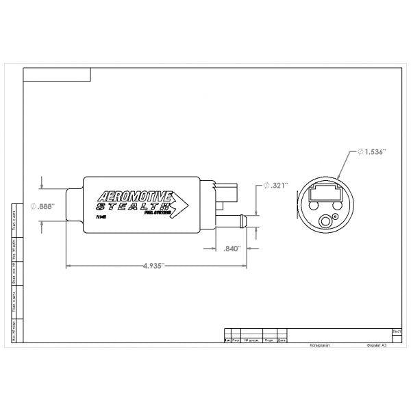 Aeromotive 340 Fuel Pump, Center Inlet