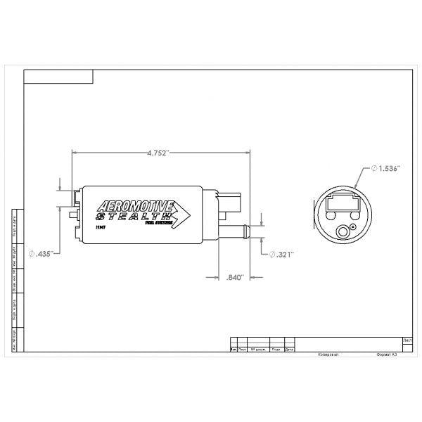 Aeromotive 340 Fuel Pump, Offset Inlet
