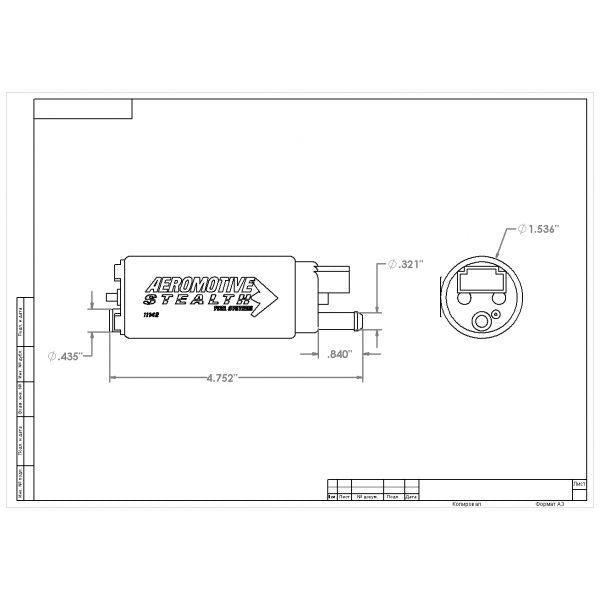 Aeromotive 340 Fuel Pump, Offset Inlet