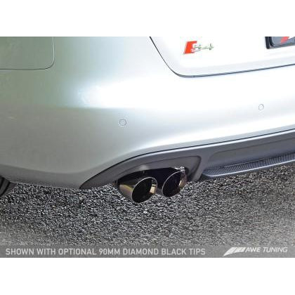 AWE Tuning Audi B8.5 S4 3.0T Track Edition Exhaust - Diamond Black Tips (102mm)