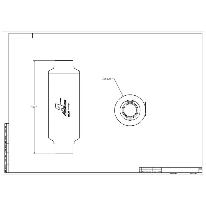 Aeromotive Microglass In-Line Filter with ORB-12 Ports