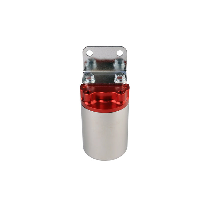 Aeromotive 10 Micron, Red/Polished Canister Fuel Filter
