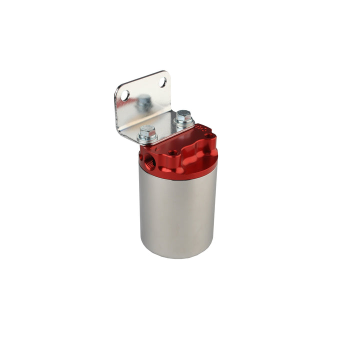 Aeromotive 10 Micron, Red/Polished Canister Fuel Filter