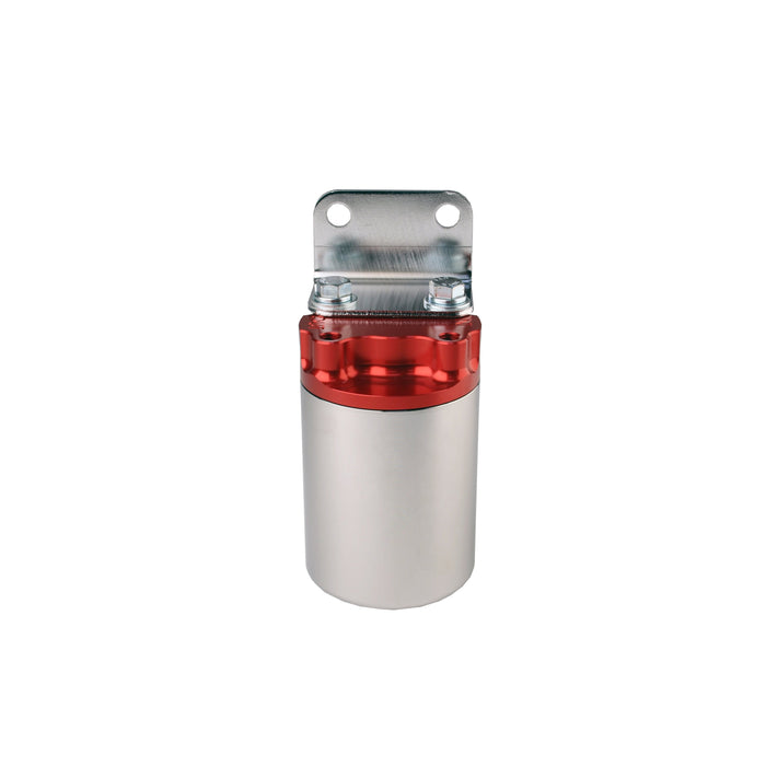 Aeromotive 100 Micron, Red/Polished Canister Fuel Filter
