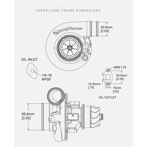 BorgWarner Super Core Assembly SX-E S200SX-E 7070