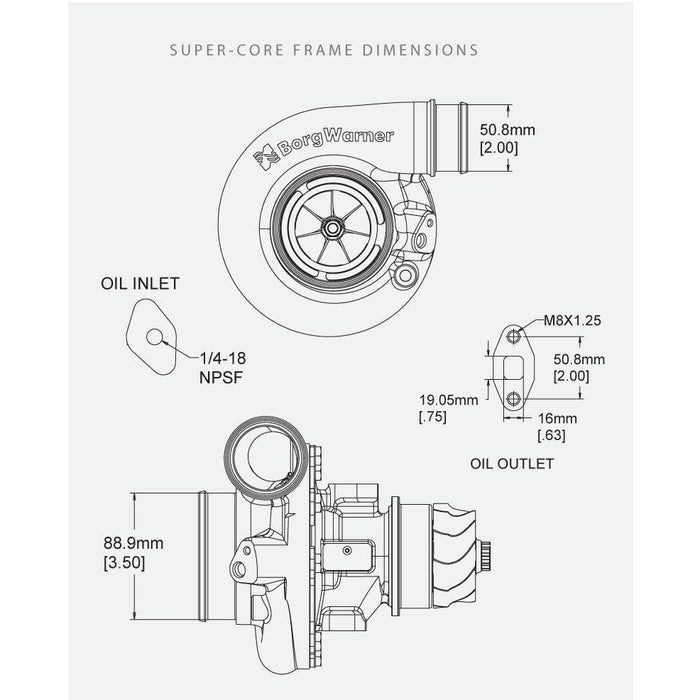 BorgWarner Super Core Assembly SX-E S200SX-E 7070