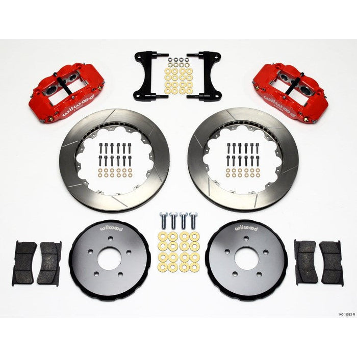 Wilwood Narrow Superlite 6R Front Hat Kit 13.06in Red Nissan 370Z/Fiti G37