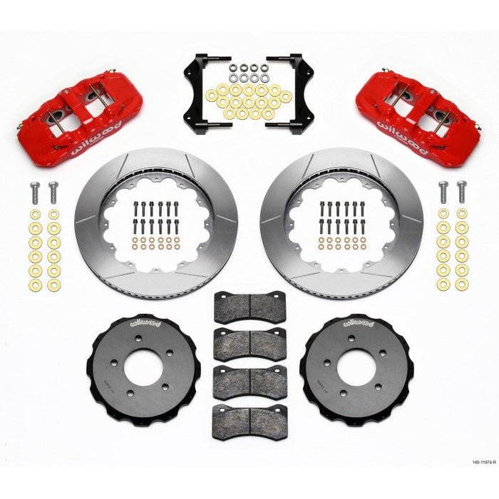 Wilwood AERO6 Front Hat Kit 14.00 Red 99-06 BMW E46
