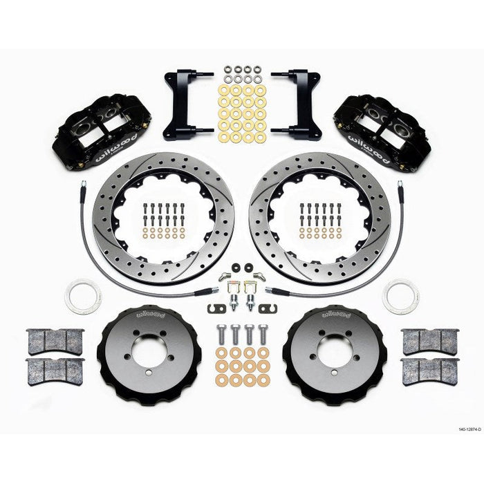 Wilwood Narrow Superlite 6R Front Hat Kit 13.06in Drilled 1999-2012 Subaru WRX w/Lines