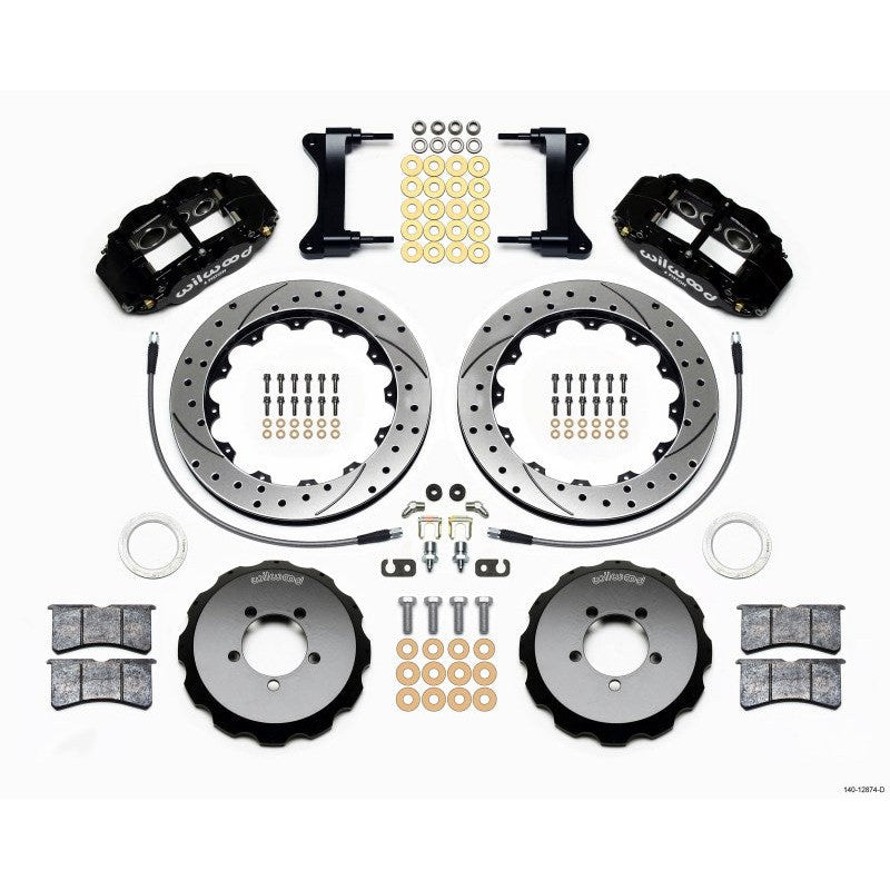 Wilwood Narrow Superlite 6R Front Hat Kit 13.06in Drilled 1999-2012 Subaru WRX w/Lines