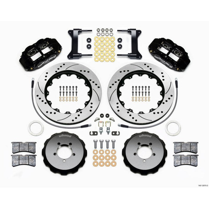 Wilwood Narrow Superlite 6R Front Hat Kit 14.00in Drilled 1999-2012 Subaru WRX w/Lines