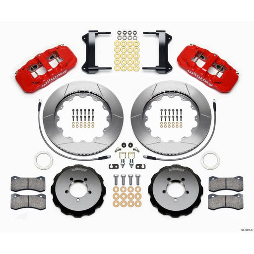 Wilwood AERO6 Front Hat Kit 14.00 Red 1999-2012 Subaru WRX w/Lines